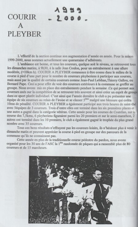 Bilan saison 1999-2000 Bilan saison 1999-2000